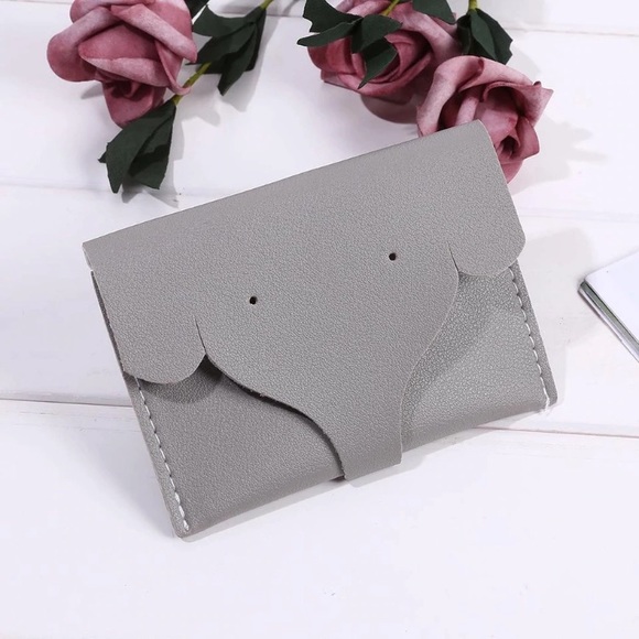 🛍 Elephant Wallet Card Holder Vinyl Faux Leather - Picture 2 of 8